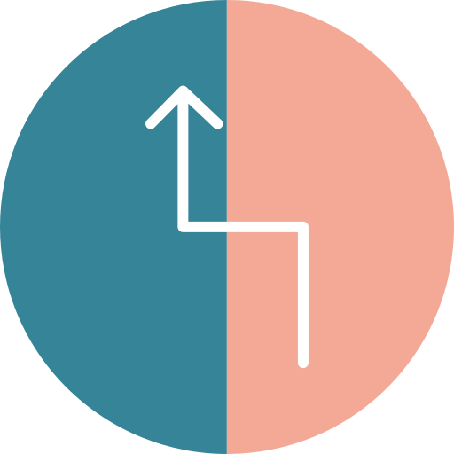 flecha en zigzag Generic color fill icono