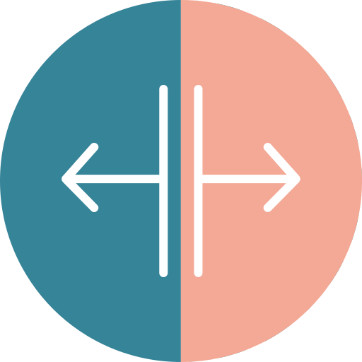 flechas divididas Generic color fill icono
