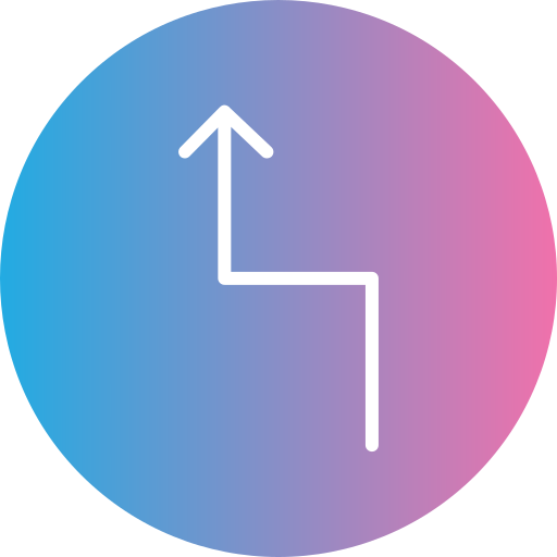 ジグザグ矢印 Generic gradient fill icon