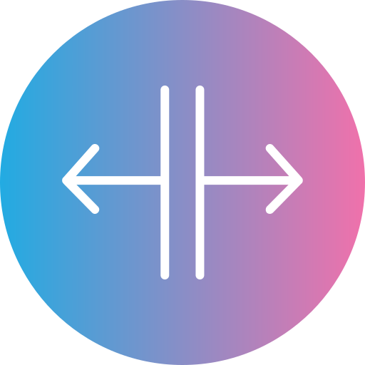 Split arrows Generic gradient fill icon