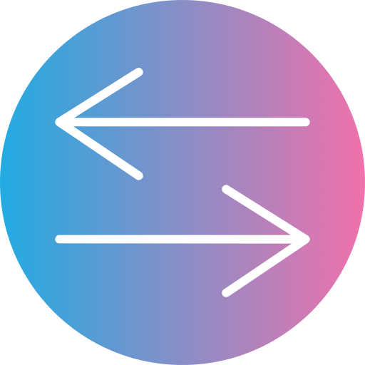 wissel links rechts Generic gradient fill icoon