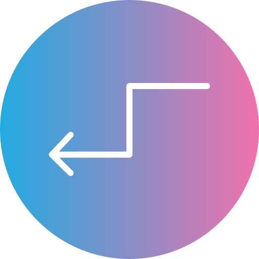 ジグザグ矢印 Generic gradient fill icon
