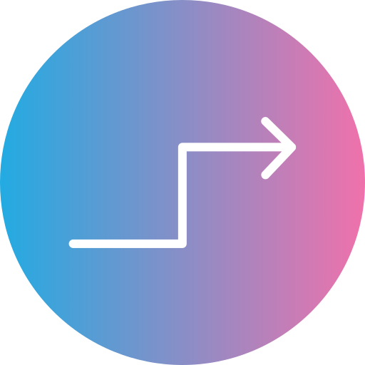 flecha en zigzag Generic gradient fill icono