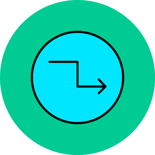 Zigzag arrow Generic color lineal-color icon