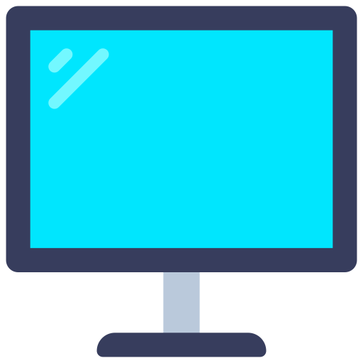 Computer monitor Juicy Fish Flat icon