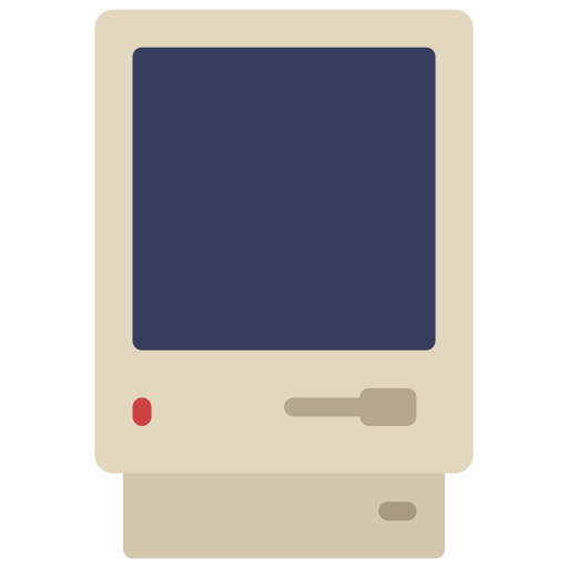 vecchio computer Juicy Fish Flat icona