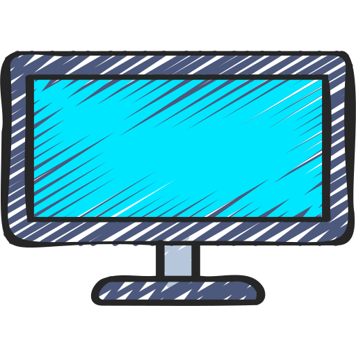 monitor de computador Juicy Fish Sketchy Ícone