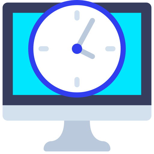 Clock Juicy Fish Flat icon