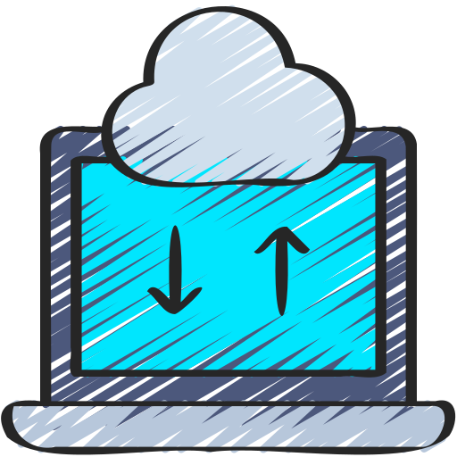 Cloud computing Juicy Fish Sketchy icon