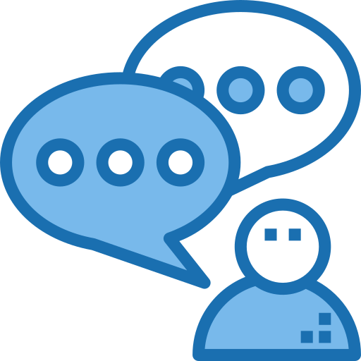 Bubble speech Phatplus Blue icon