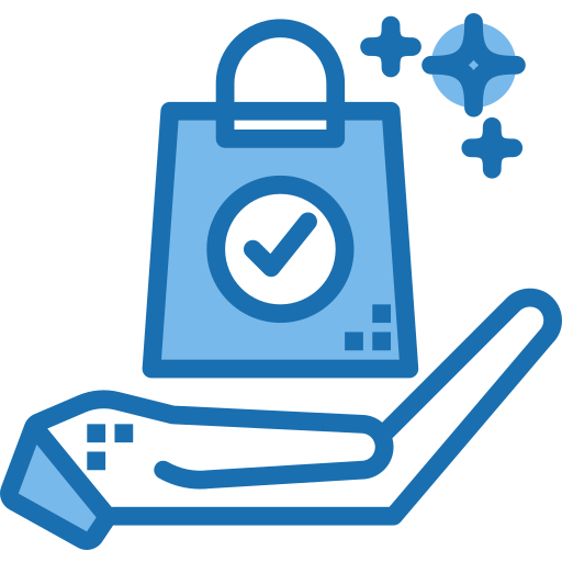 Shopping bag Phatplus Blue icon