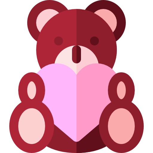 oso de peluche Basic Rounded Flat icono