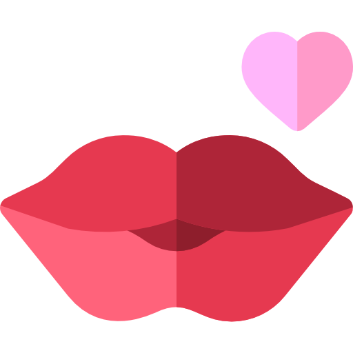 pocałunek Basic Rounded Flat ikona