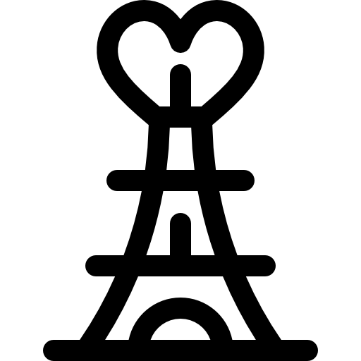 Эйфелева башня Basic Rounded Lineal иконка