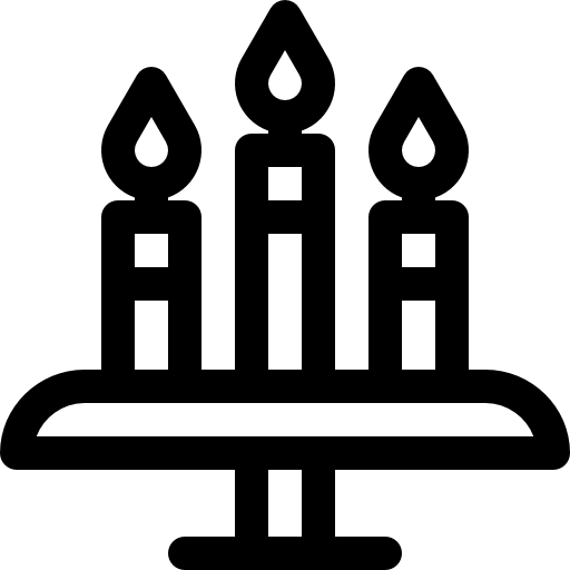 kandelaar Basic Rounded Lineal icoon