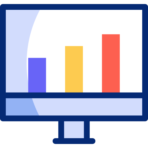 Statistics Basic Accent Lineal Color icon