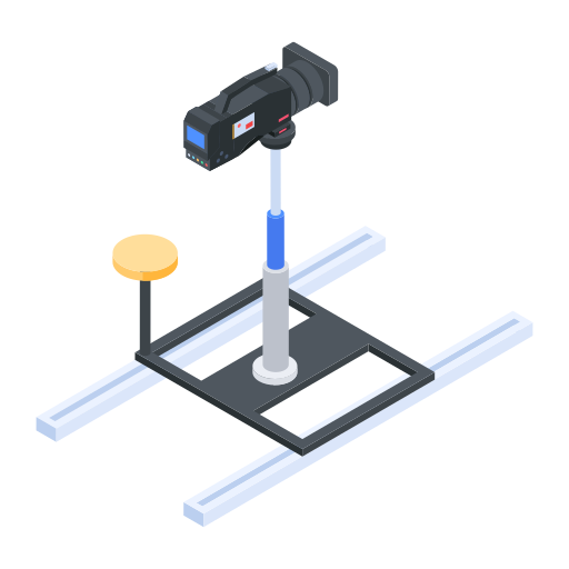 plataforma rodante para cámara Generic color fill icono