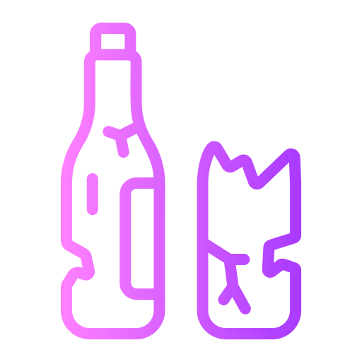 rozbita butelka Generic gradient outline ikona
