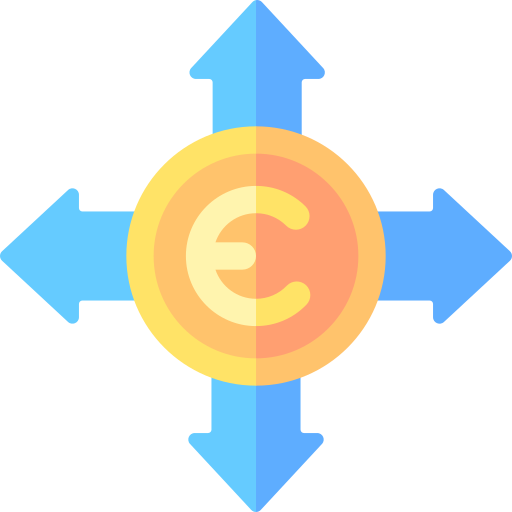 movimiento de efectivo Basic Rounded Flat icono