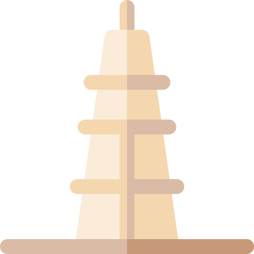 la tour Basic Rounded Flat Icône