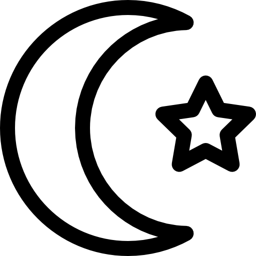 musulman Basic Rounded Lineal Icône