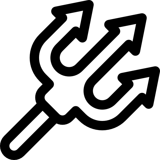 삼지창 Basic Rounded Lineal icon