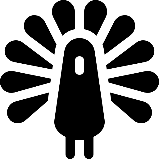 pavo real Basic Rounded Filled icono