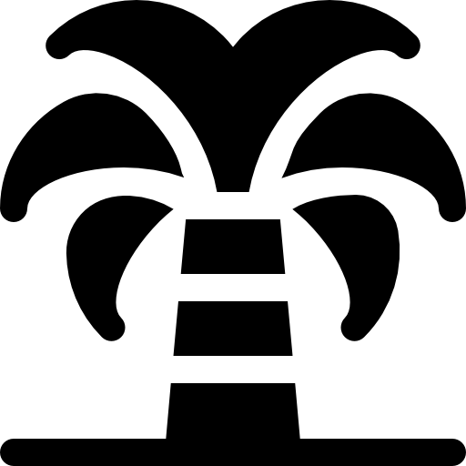 palmera Basic Rounded Filled icono