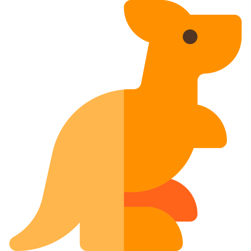 kangoeroe Basic Rounded Flat icoon