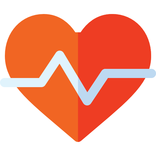Cardiogram Basic Rounded Flat icon