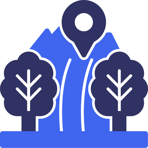 ハイキングコース Generic color fill icon