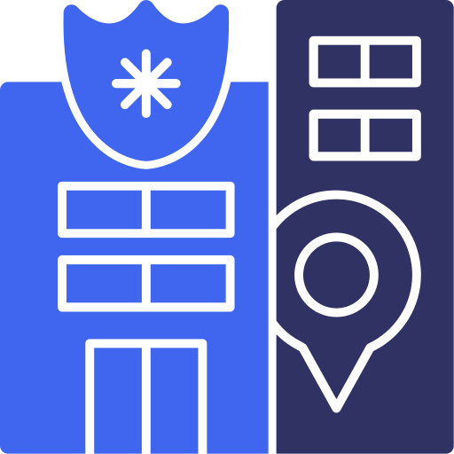 Полицейский участок Generic color fill иконка