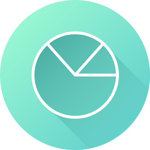 gráfico circular Generic gradient fill icono