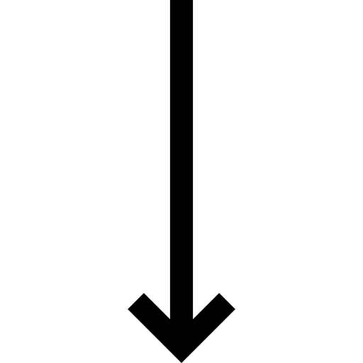 strzałka w dół Basic Miscellany Lineal ikona