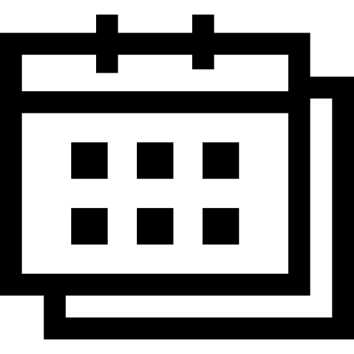 calendario Basic Straight Lineal icona