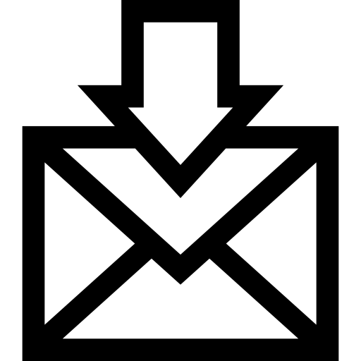 Электронное письмо Basic Straight Lineal иконка