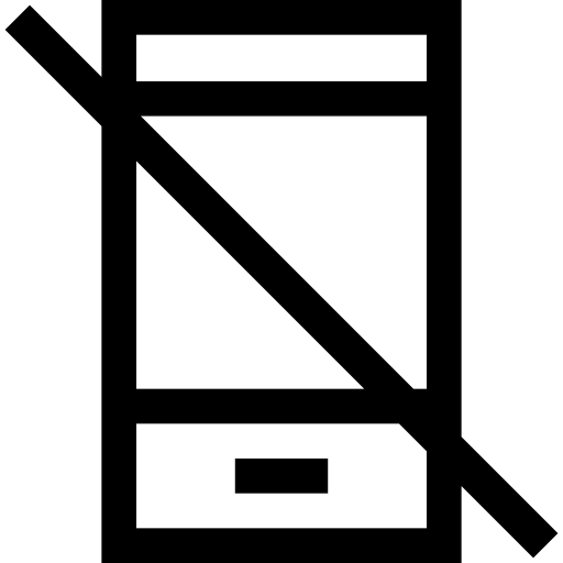 smartfon Basic Straight Lineal ikona