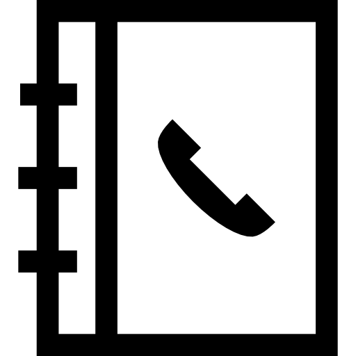 lista telefônica Basic Straight Lineal Ícone