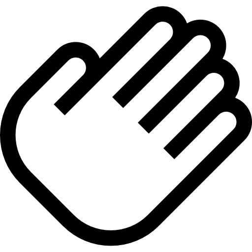 Hand Basic Straight Lineal icon