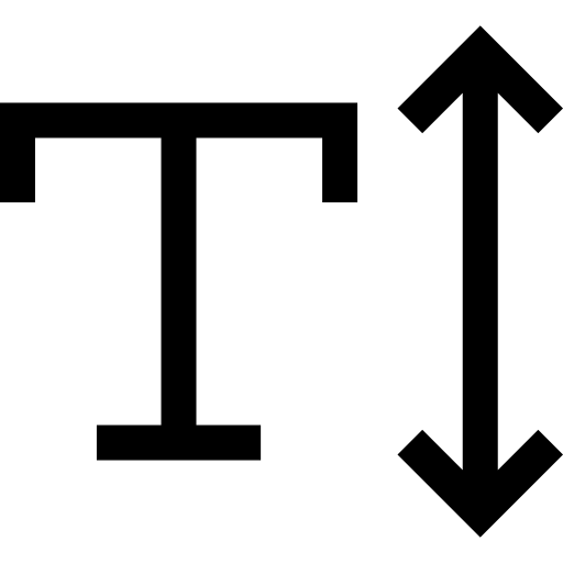 Text height Basic Straight Lineal icon
