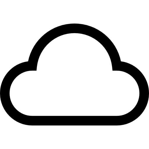 nube Basic Straight Lineal icono