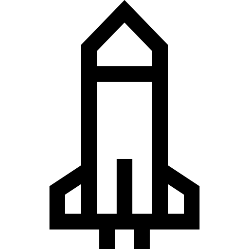 okręt rakietowy Basic Straight Lineal ikona