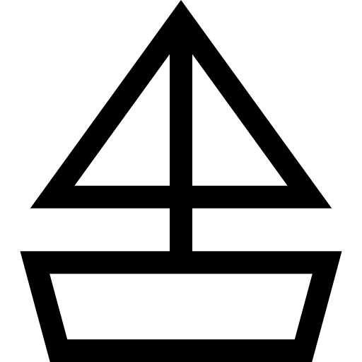 barca a vela Basic Straight Lineal icona