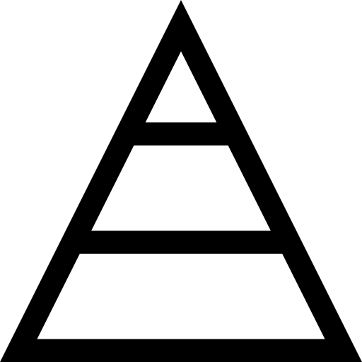 piramidal Basic Straight Lineal Ícone