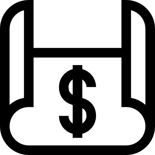 dollar Basic Straight Lineal icoon