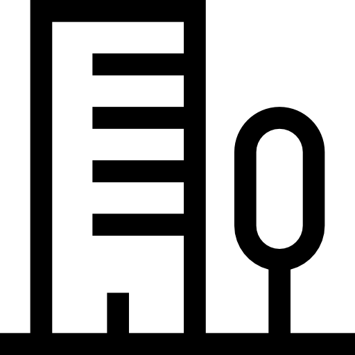 edificio Basic Straight Lineal icona