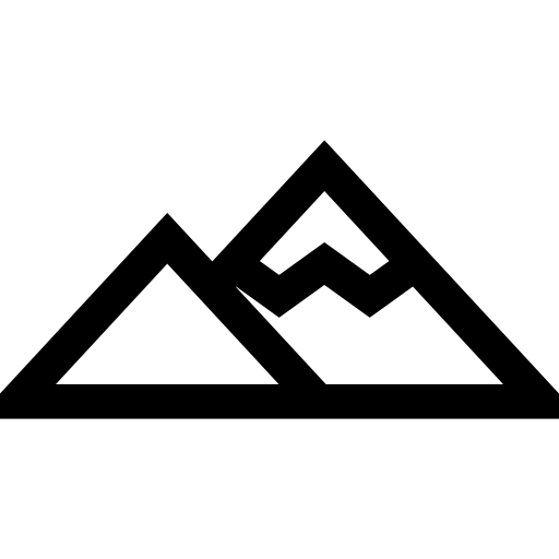 montañas Basic Straight Lineal icono