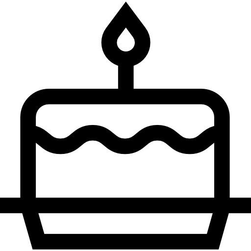 pastel de cumpleaños Basic Straight Lineal icono