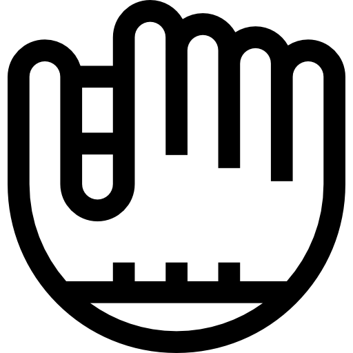 rękawica bejsbolowa Basic Straight Lineal ikona