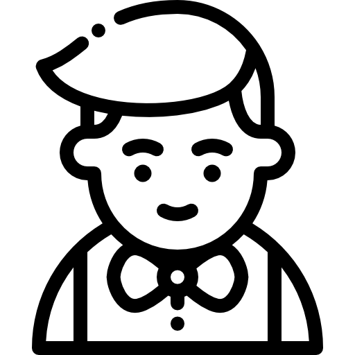 웨이터 Detailed Rounded Lineal icon
